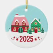 Merry Christmas Village Annual Ornament セラミックオーナメント (正面)