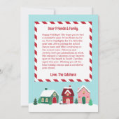 Merry Christmas Village Personalized Photo Card シーズンカード (裏面)