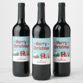 Merry Christmas Village Wine Label ワインラベル (ボトル)