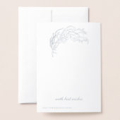 Merry Christmas Vintage Botanical. 箔カード (裏面封筒付き)