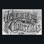 Merry Christmas Vintage Poster ポスター<br><div class="desc">Merry Christmas Vintage Poster</div>
