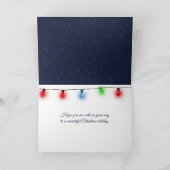 Merry Christmas Vintage Train In Snow カード (内部)