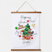 Merry Christmas Wall Tapestry | Festive Home Decor 吊り下げ型タペストリー (正面)