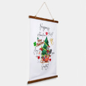 Merry Christmas Wall Tapestry | Festive Home Decor 吊り下げ型タペストリー (傾斜あり)