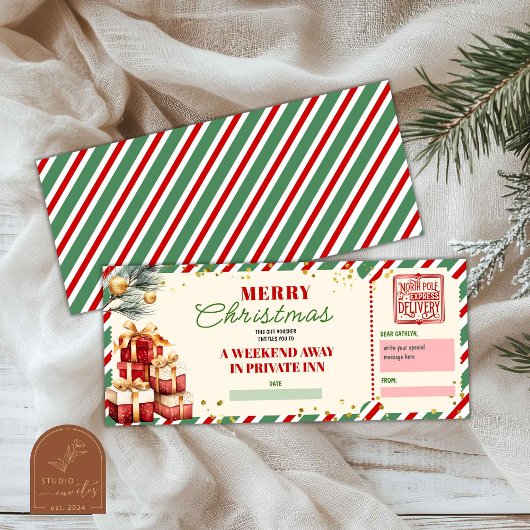 Merry Christmas Weekend Holiday Voucher Gift
