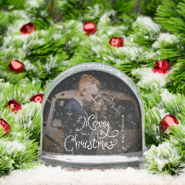 Merry Christmas Whimsical Script Custom Photo