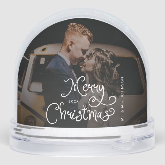 Merry Christmas Whimsical Script  Custom Photo  (裏面)