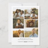 Merry Christmas Whimsical Script Family 7 Photos シーズンカード (裏面)