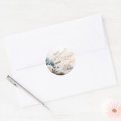 Merry Christmas White Balls Snowflakes  ラウンドシール (封筒)