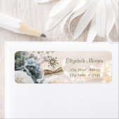 Merry Christmas White Balls Snowflakes  ラベル (インサイチュ)