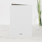 Merry Christmas White Fireplace Blue Ornaments シーズンカード (裏面)