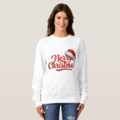 Merry Christmas White sweatshirt gift スウェットシャツ (正面フル)