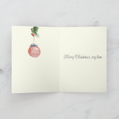 Merry Christmas Wife Greatest Gift Ornaments カード (内部)