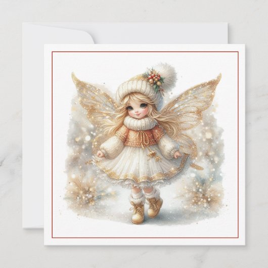 Merry Christmas – Winter Fairy with Golden Wings & (正面)