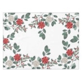 Merry Christmas Winter Floral テーブルクロス (正面(横))