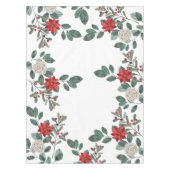 Merry Christmas Winter Floral テーブルクロス (正面)
