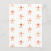 Merry Christmas Winter Gingerbread Man Card ポストカード (正面)