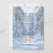 Merry Christmas winter snow business logo シーズンカード (裏面)