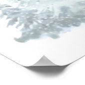 Merry Christmas Winter Spruce Tree Chickadee  ポスター (角)