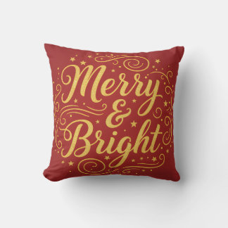 Merry Christmas Wishes to Brighten | Throw Pillow クッション