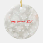 Merry Christmas wishes with Reindeers セラミックオーナメント (裏面)