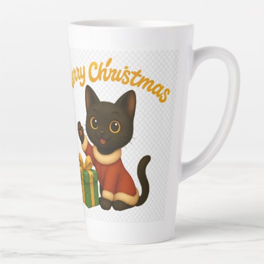 Merry Christmas with Emi the Black Cat カフェラテマグ (右)
