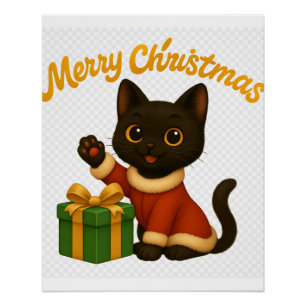 Merry Christmas with Emi the Black Cat ポスター