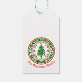 Merry Christmas with family name ギフトタグ (裏面)