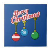 Merry Christmas with Hanging Balls タイル (正面)