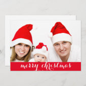 Merry Christmas with Love Photo休日 シーズンカード (正面/裏面)