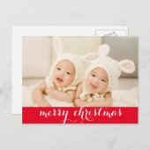 Merry Christmas with Love Photo休日 シーズンポストカード (正面/裏面)