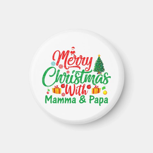 Merry Christmas with Mamma & Papa-42705 マグネット (正面)