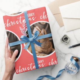 Merry Christmas with One Circle Photo ラッピングペーパー