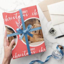 Merry Christmas with One Circle Photo ラッピングペーパー