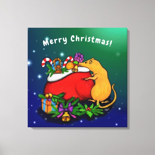 Merry Christmas with Rat Prince キャンバスプリント (正面)