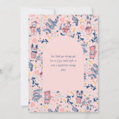 Merry Christmas Woodland Friends in Winter Forest  サンキューカード (裏面)