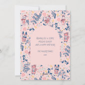 Merry Christmas Woodland Friends in Winter Forest  シーズンカード (裏面)