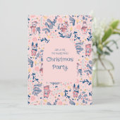 Merry Christmas Woodland Friends in Winter Forest  招待状 (スタンド正面)