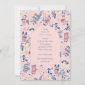 Merry Christmas Woodland Friends in Winter Forest  招待状 (裏面)