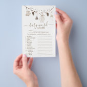 Merry Christmas Word Scramble Game Baby Shower チラシ (ハンドル)