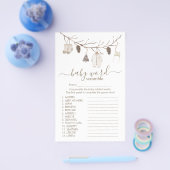 Merry Christmas Word Scramble Game Baby Shower チラシ (シングル)