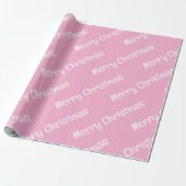 Merry Christmas Wrapping Baby Pink ラッピングペーパー (アンロールド)