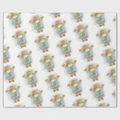 Merry Christmas Wrapping Cat Kitten Winter  ラッピングペーパー (フラット)