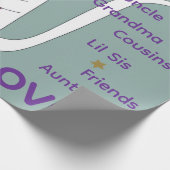 Merry Christmas Wrapping Family Love Friends Cat ラッピングペーパー (角)