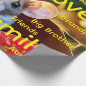 Merry Christmas Wrapping Family Love Mouse  ラッピングペーパー (角)