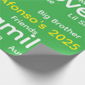 Merry Christmas Wrapping Family Love Santa  ラッピングペーパー (角)