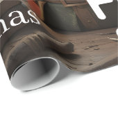 Merry Christmas Wrapping FamilySanta Claus Vintage ラッピングペーパー (ロールコーナー)