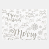 Merry Christmas Wrapping Paper Sheets ラッピングペーパーシート (正面2)
