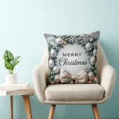 Merry Christmas Wreath Luxury Holiday Pillow クッション (椅子)