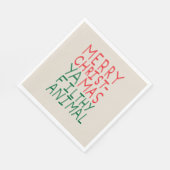 Merry Christmas ya filthy animal typography スタンダードランチョンナプキン (角)